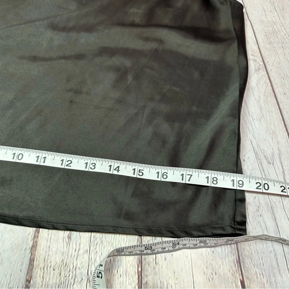 kimchi blue black satin slip top sz medium straps tie in back - Picture 7 of 7